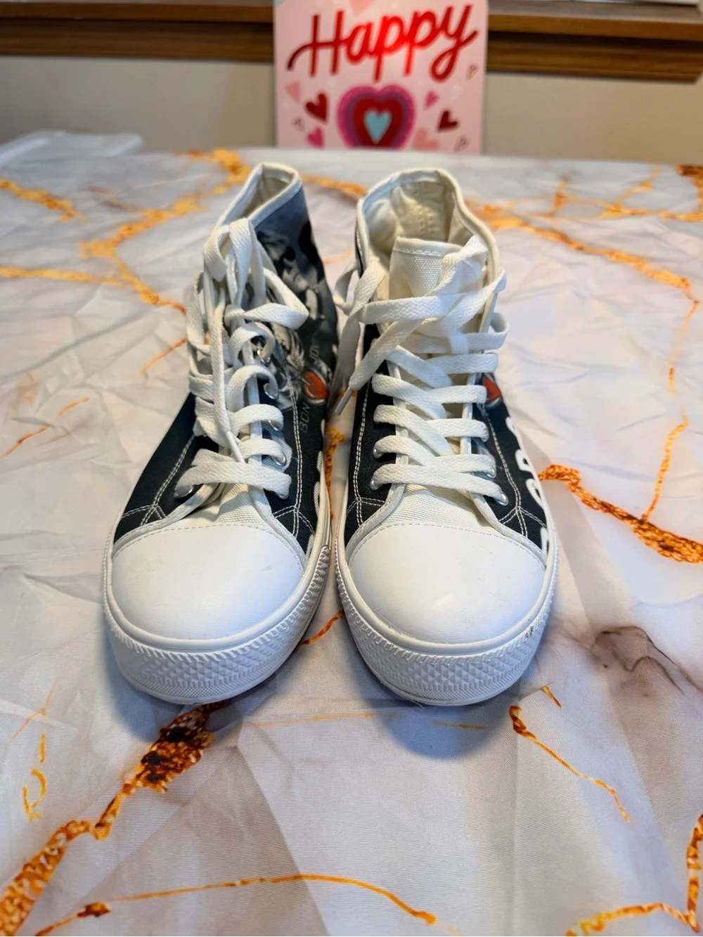 Bon Jovi high top sneakers size 8 women’s